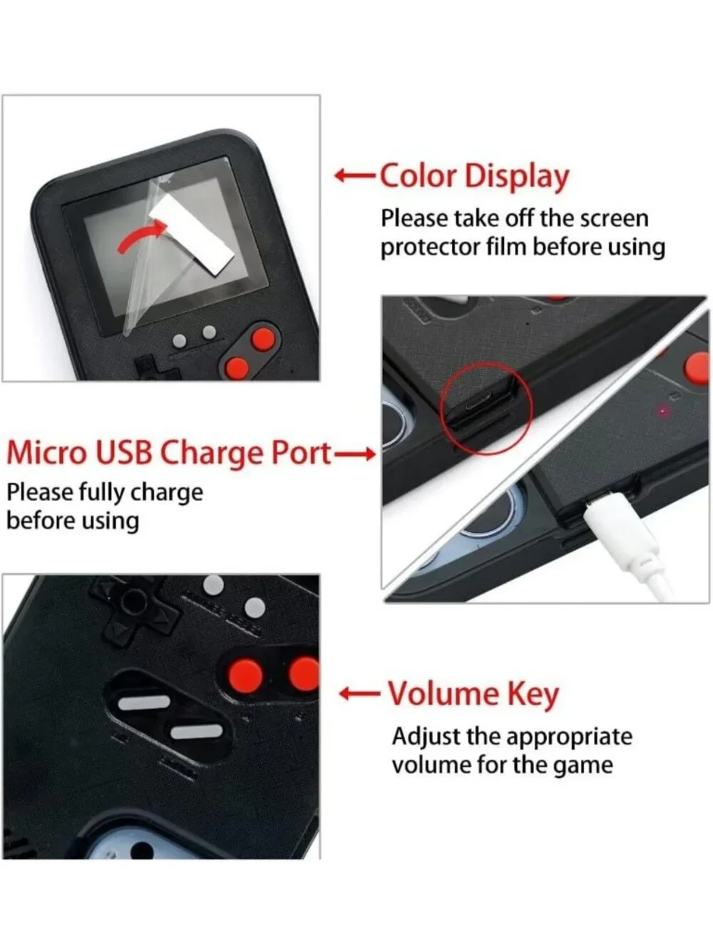 Retro Gameboy Phone Case for iPhone 6/6s/7/8 - 168 Classic Games, Shockproof